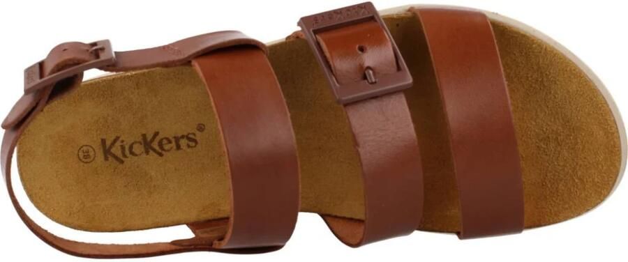 Kickers Comfort Leren Sandalen Kick Alana Brown Dames - Foto 4