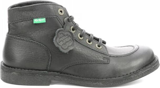 Kickers Comfort Leren Veterschoenen Black Heren