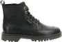 Kickers Decklock Laarzen Leer Veters Rits Black Dames - Thumbnail 1