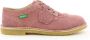 Kickers Stijlvolle Leren Derby Schoenen Pink Dames - Thumbnail 7