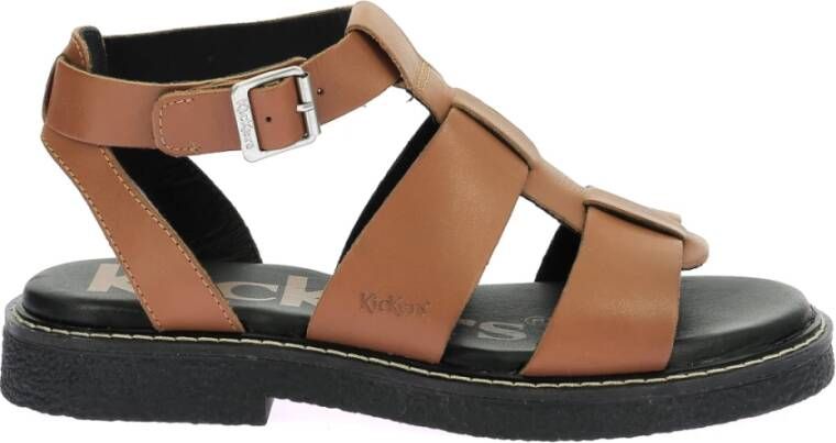 Kickers Lila Leren Sandalen