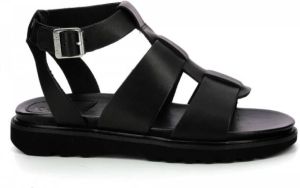 Kickers Neorock Flat Sandals Zwart Dames