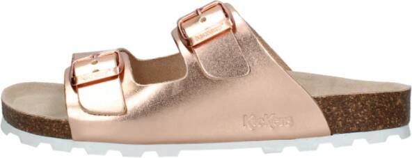 Kickers Comfort Leren Sandalen Kick Elk Pink Dames