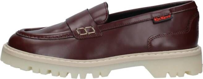 Kickers Stijlvolle Dames Loafers Red Dames
