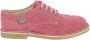 Kickers Stijlvolle Leren Derby Schoenen Pink Dames - Thumbnail 2