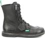 Kickers Stijlvolle Meetickzip Leren Laarzen - Thumbnail 1