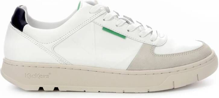 Kickers Lage Top Leren Sneakers Kick Allow White