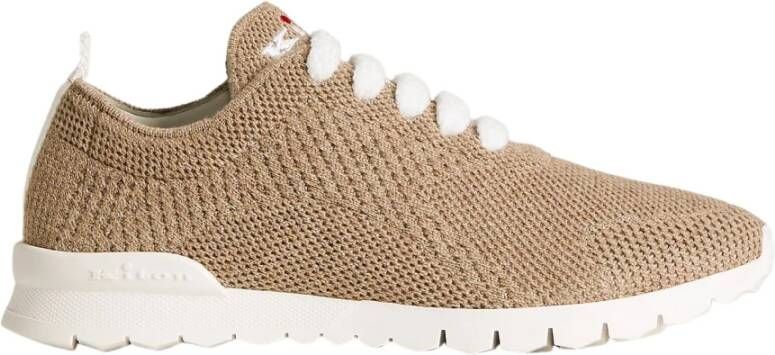 Kiton Beige Cashmere Gebreide Sneakers
