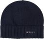 Kiton Blauwe Gebreide Ribboord Muts - Thumbnail 1