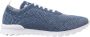 Kiton Blauwe Katoen Elastaan Leren Rubber Sneakers - Thumbnail 1