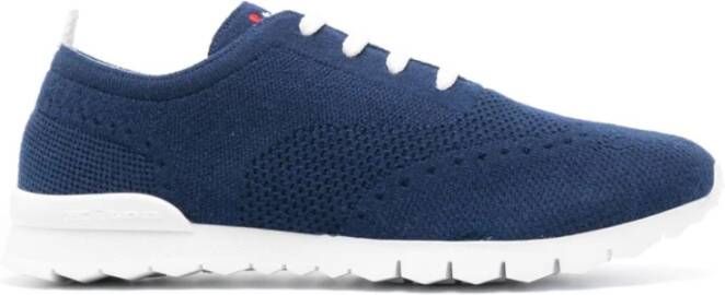 Kiton Blauwe Sneakers met 3.0cm Hak Blue Heren