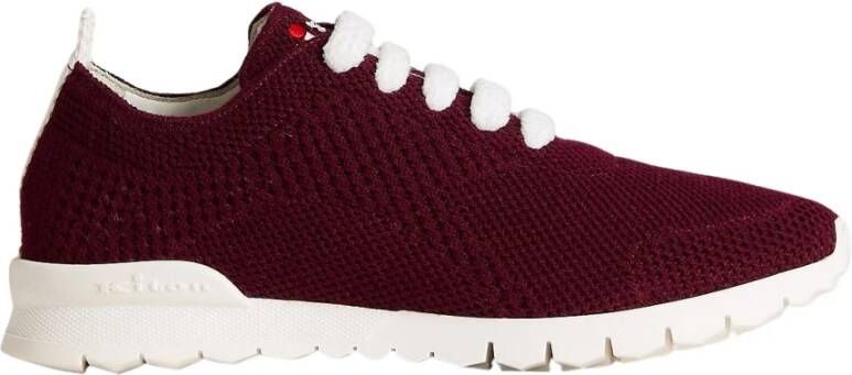 Kiton Bourgondische Kasjmier Gebreide Sneakers