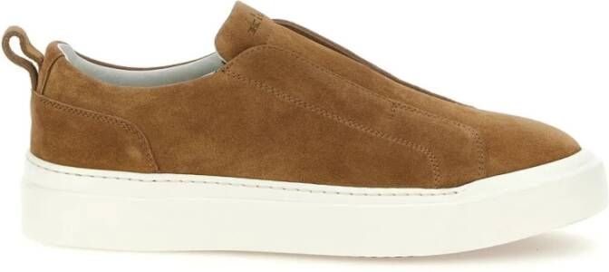 Kiton Bruine Instap Platte Schoenen