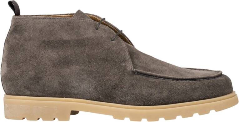Kiton Bruine Suède Rubberlaarzen