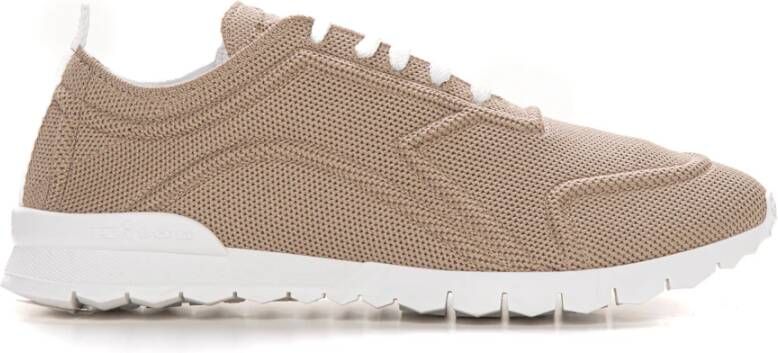 Kiton Canvas Sneaker met Antislipzool Beige Heren