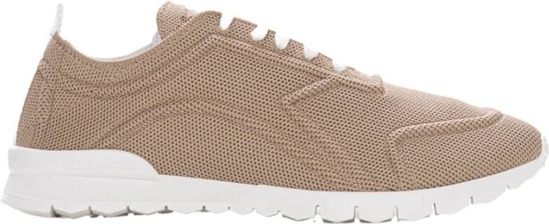 Kiton Canvas Sneaker met Antislipzool Beige Heren