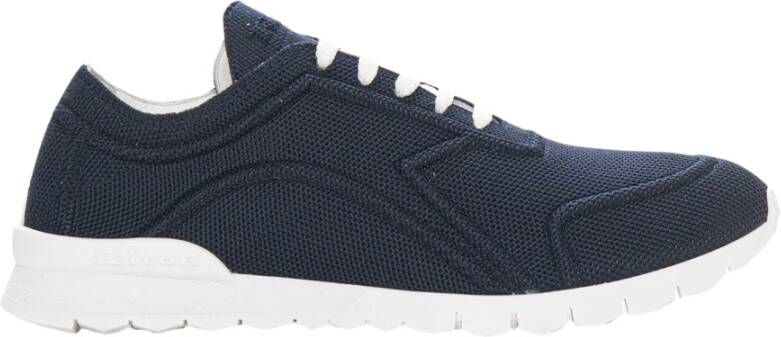 Kiton Canvas Sneaker met Non-Slip Sole Blue Heren
