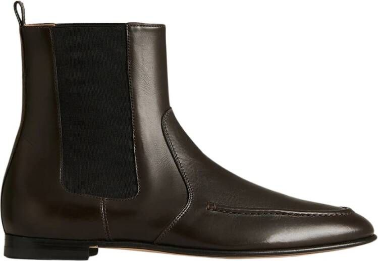 Kiton Elegante enkellaarsjes van kalfsleer