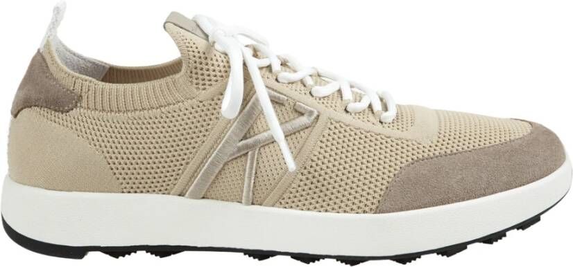 Kiton Gebreid Gehaakt Suède Ronde Neus Sneakers
