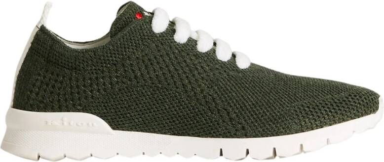 Kiton Groene Cashmere Gebreide Sneakers