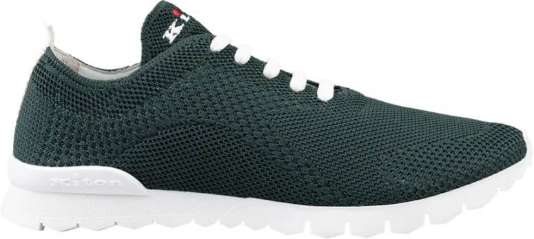 Kiton Groene Sneakers met Leren Voering - Foto 2