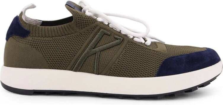 Kiton Groene Sneakers met Logo Borduursel
