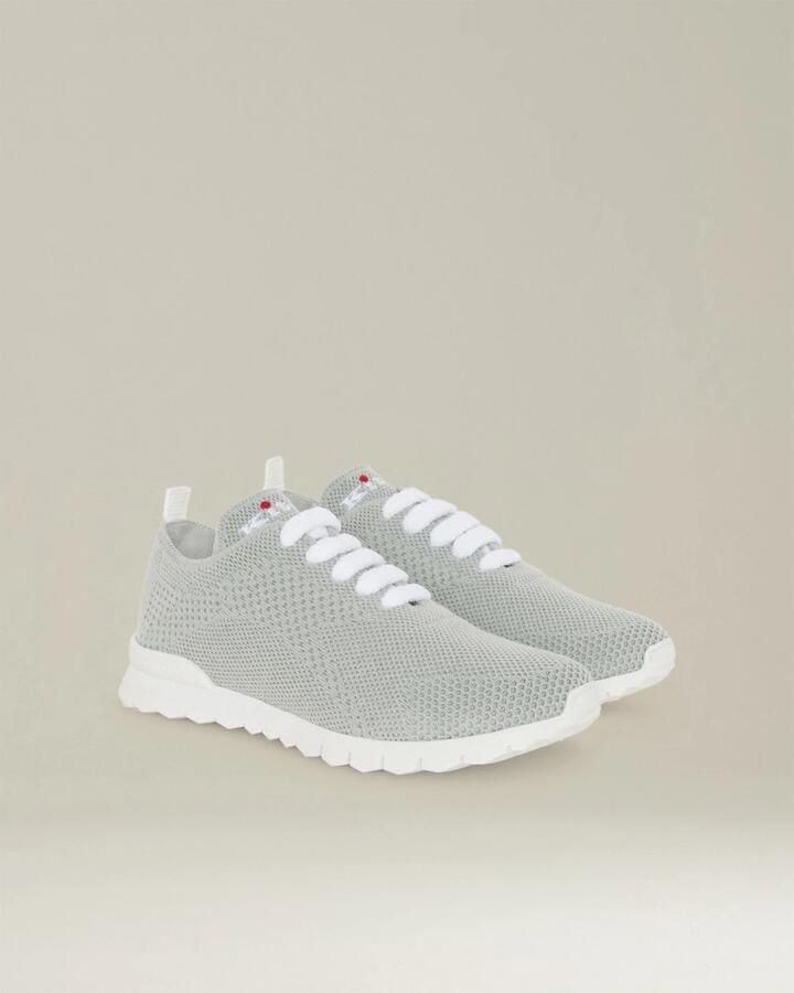 Kiton Blauwe Gebreide Sneakers met Uniek Design