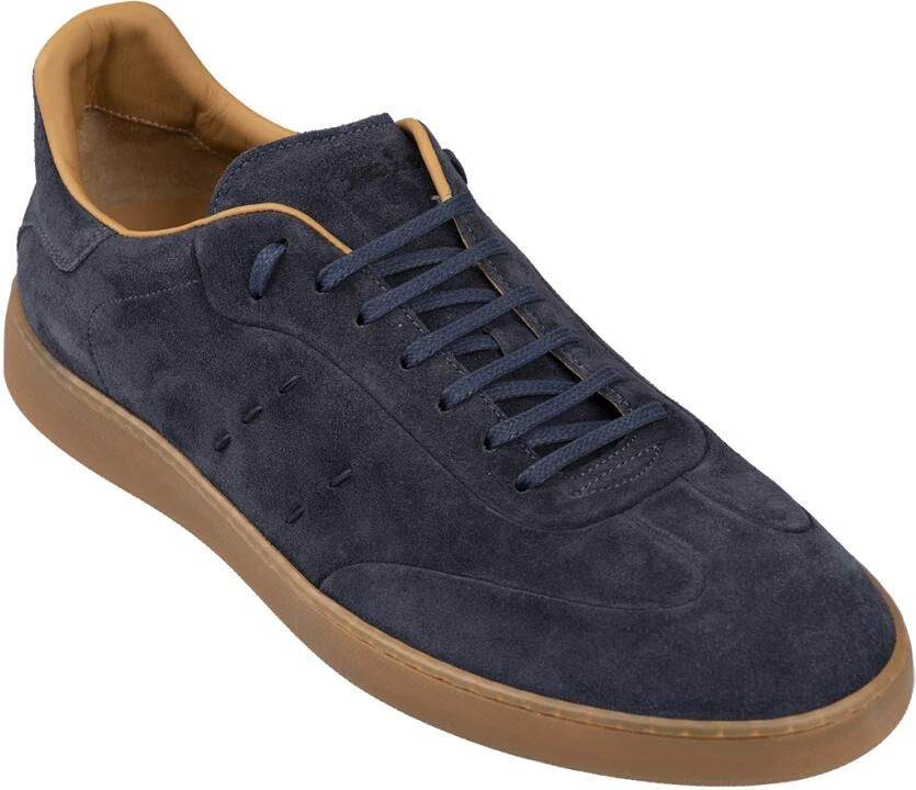 Kiton Blauwe Suède Sneakers