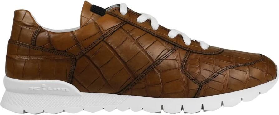 Kiton Crocodile Leather Sneakers