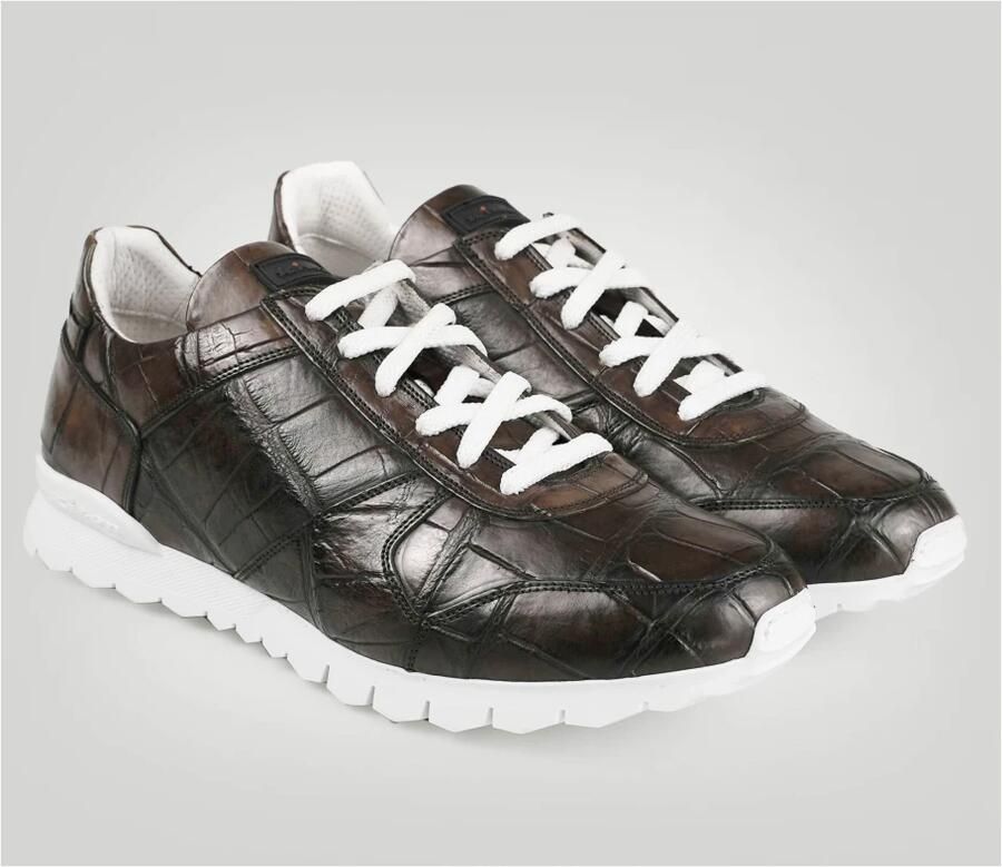Kiton Crocodile Leather Sneakers - Foto 4