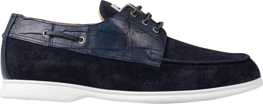 Kiton Crocodile Leather Suede Loafers