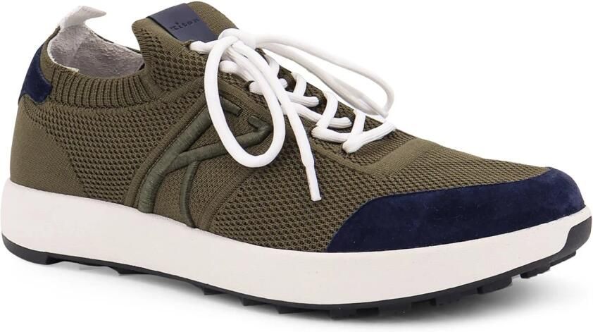 Kiton Groene Sneakers met Logo Borduursel