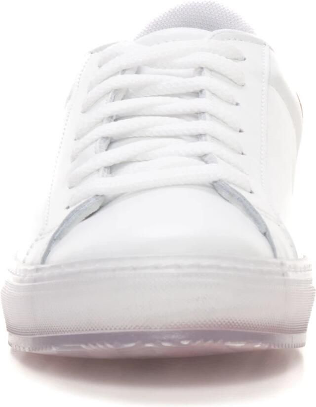 Kiton Leren sneakers met veters White Heren