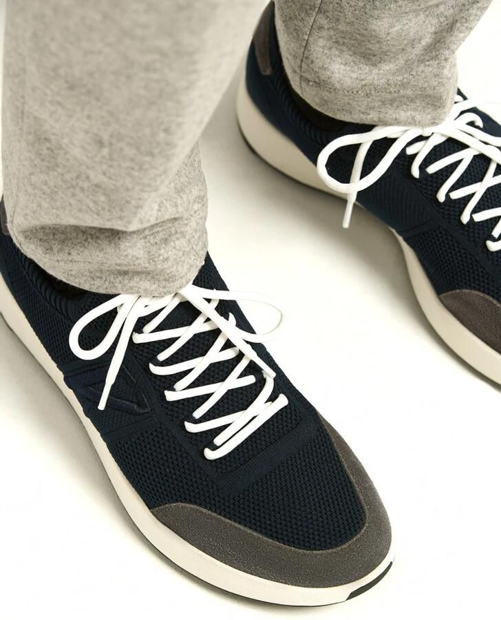 Kiton Katoen en Kalfsleren Sneakers