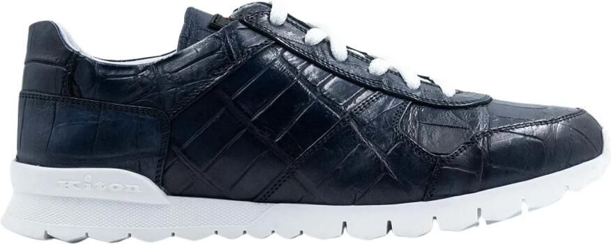 Kiton Leren Krokodillen Sneakers