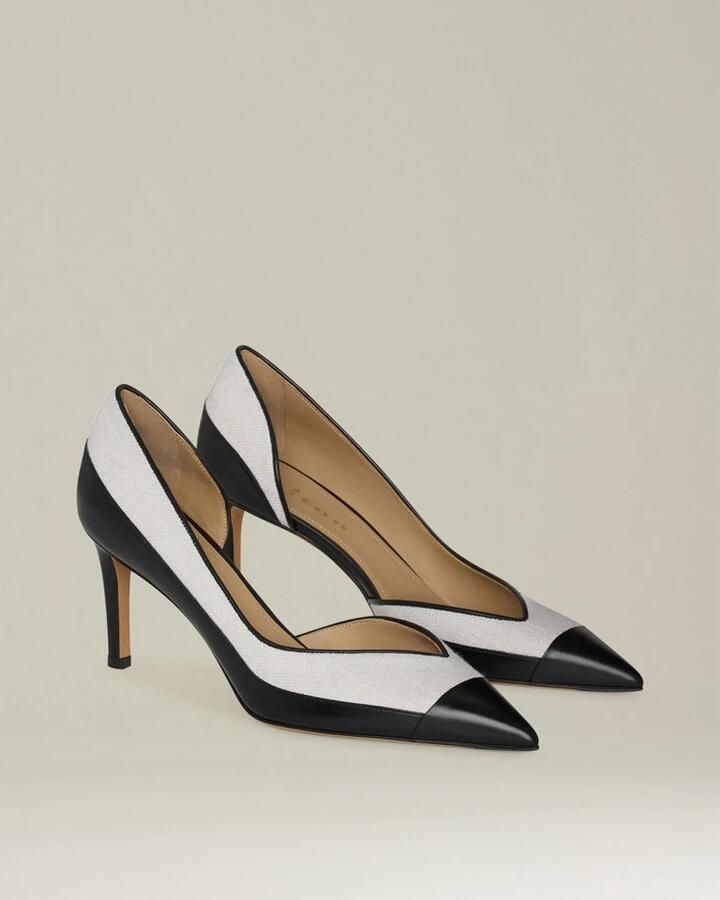 Kiton Leren pumps met inzetstukken - Foto 2