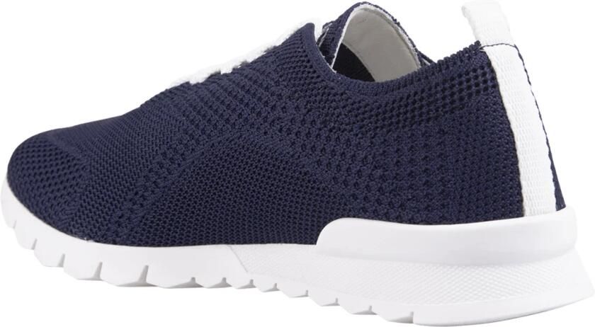 Kiton Navy Blue Gebreide Running Fit Sneakers