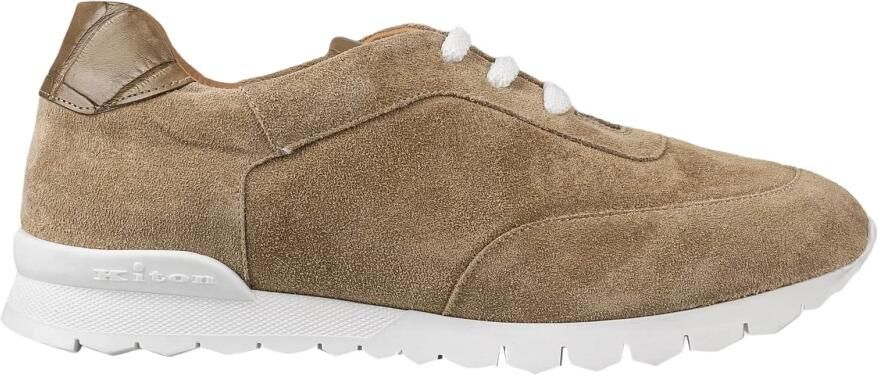 Kiton Suède en Krokodillenleren Sneakers