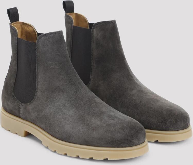 Kiton Suède Kalfsleren Enkellaarsjes - Foto 2