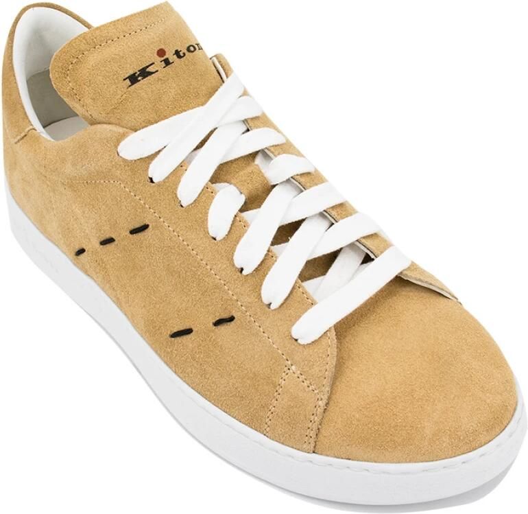 Kiton Suede Maxi Stitch Sneakers