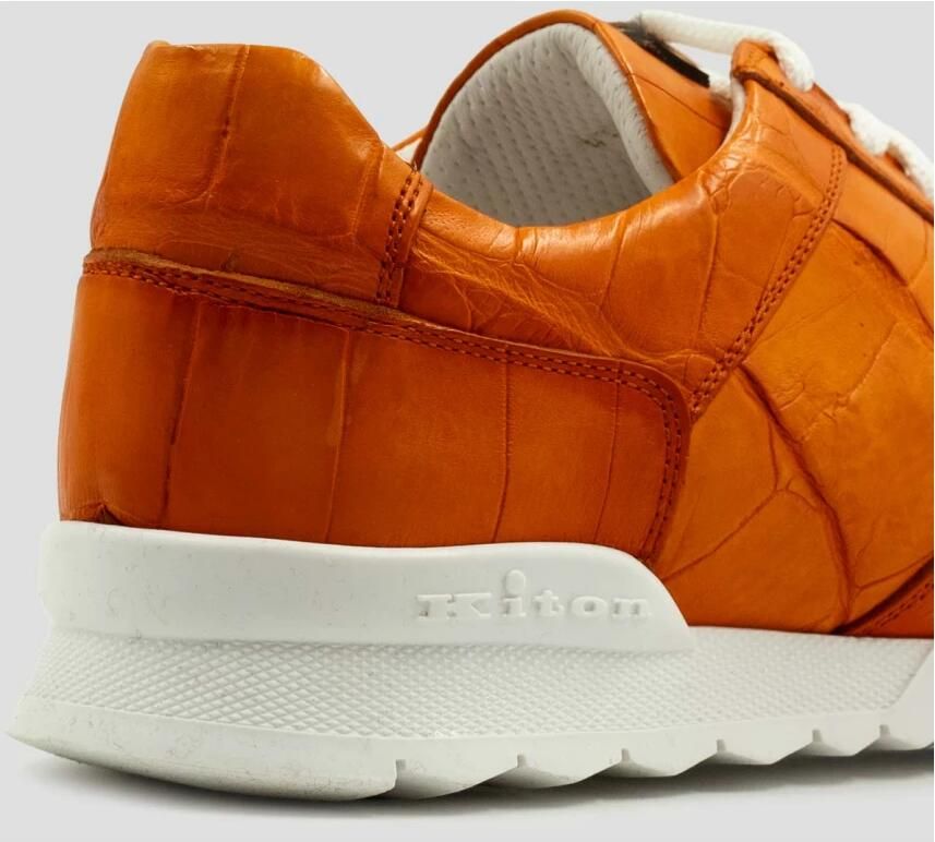 Kiton USSA077N0010202005 Leren Crocodilesneakers - Foto 2