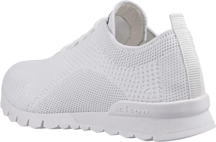 Kiton Witte Gebreide Running Fit Sneakers - Foto 2