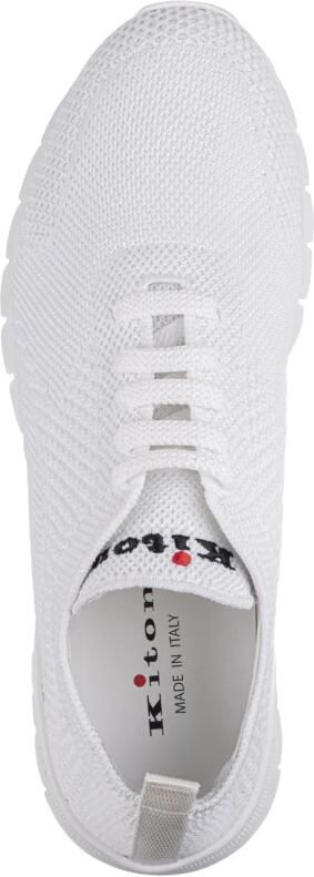 Kiton Witte Gebreide Running Fit Sneakers - Foto 3