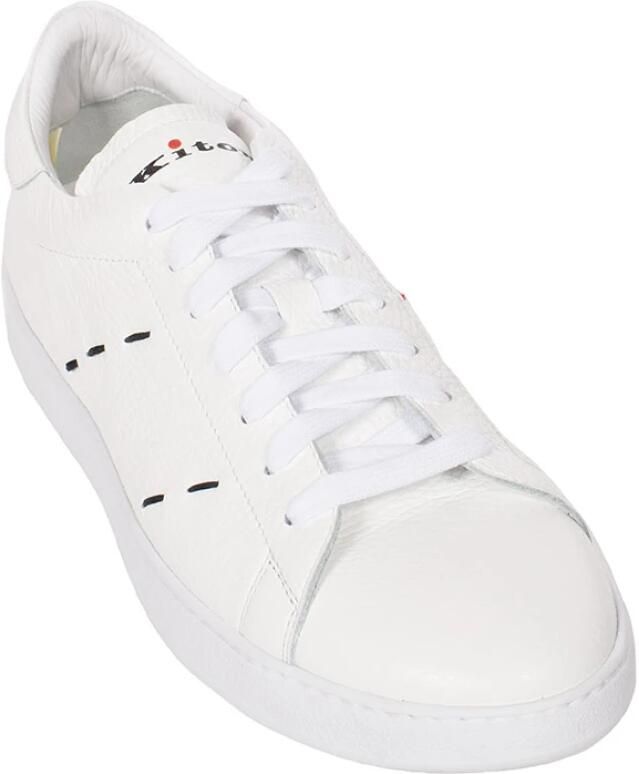 Kiton Witte leren handgemaakte veterschoenen - Foto 2