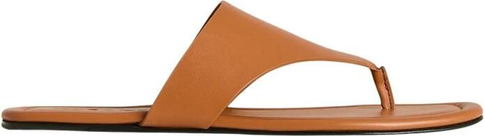 Kiton Zachte leren teenslipper