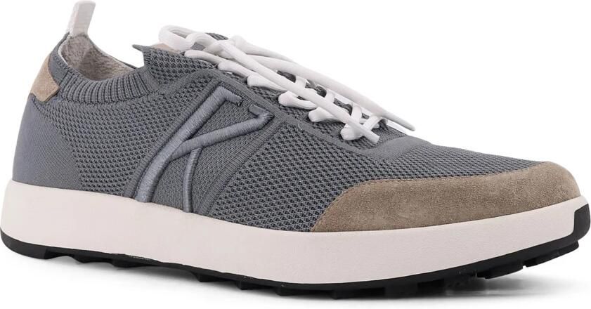 Kiton Zwarte Sneakers met Logo Borduurwerk