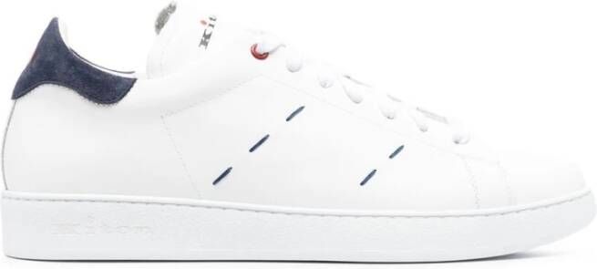 Kiton Lage Sneakers met Contraststiksels White Heren