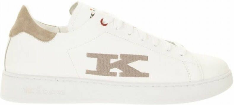 Kiton Flexibele Leren Sneakers White Heren