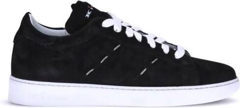 Kiton Leren sneakers met platte zool