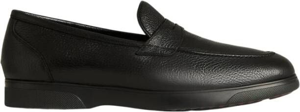Kiton Loafer van hertenleer met rubberen zool